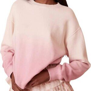 New with Tags LoveShackFancy Elvira Dip Dyed Embroidered Sweatshirt